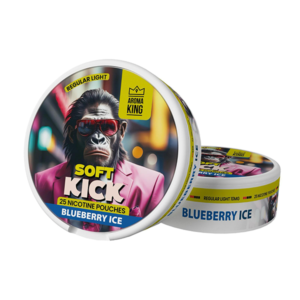 10mg Aroma King Soft Kick Nicotine Pouches - 25 Pouches - www.justgovape.co.uk