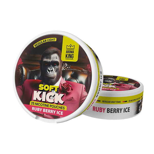 10mg Aroma King Soft Kick Nicotine Pouches - 25 Pouches - www.justgovape.co.uk