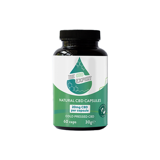 The CBD Expert 1200mg CBD Cold Pressed Capsules - 60 Caps - www.justgovape.co.uk