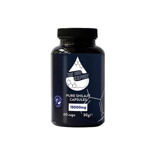 The CBD Expert 15,000mg Shilajit Capsules - 60Caps - www.justgovape.co.uk