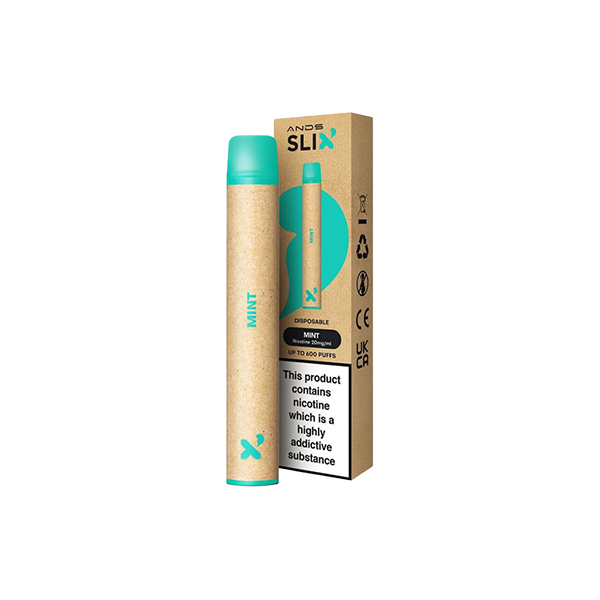 20mg ANDS Slix Recyclable Disposable Vape Device 600 Puffs - www.justgovape.co.uk