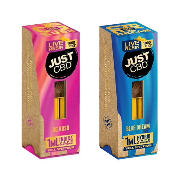 Just CBD Full Spectrum Live Resin 1000mg Signature Cartridges - 1ml - www.justgovape.co.uk