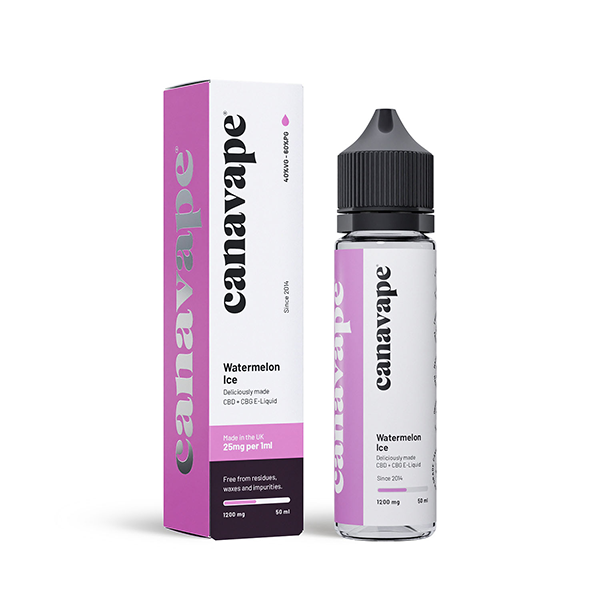 Canavape 1250mg CBD + CBG  E-liquid 50ml (Various VG/PG Ratios) - www.justgovape.co.uk