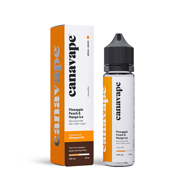 Canavape 1250mg CBD + CBG  E-liquid 50ml (Various VG/PG Ratios) - www.justgovape.co.uk