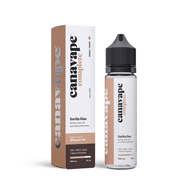 Canavape 1800mg Full-Spectrum CBD + CBG E-liquid 50ml (30VG/70PG) - www.justgovape.co.uk