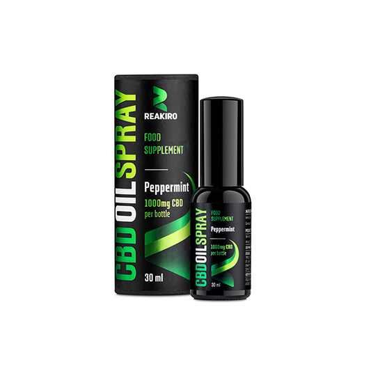 Reakiro 1000mg CBD Peppermint Flavour Spray 30ml (BUY 1 GET 1 FREE) - www.justgovape.co.uk