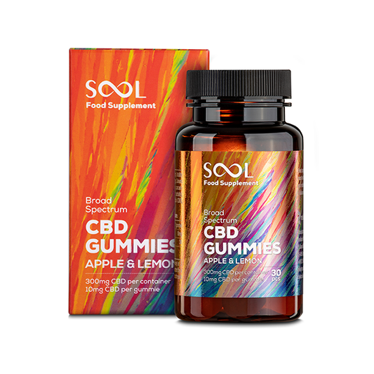 SOOL 300mg Broad Spectrum CBD Apple & Lemon Gummies - 30 pieces (BUY 1 GET 1 FREE) - www.justgovape.co.uk