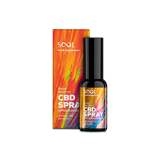 SOOL 1000mg CBD Blood Apple Flavour Spray 30ml (BUY 1 GET 1 FREE) - www.justgovape.co.uk