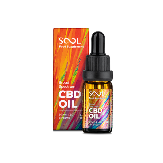 SOOL 500mg Broad Spectrum 5% CBD Oil 10ml (BUY 1 GET 1 FREE) - www.justgovape.co.uk