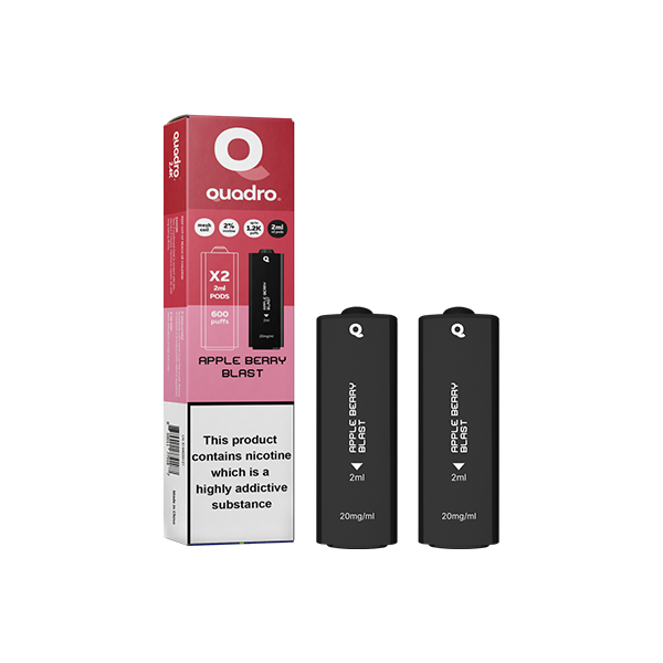 20mg Quadro 2.4k Replacement Pods - 2ml - www.justgovape.co.uk