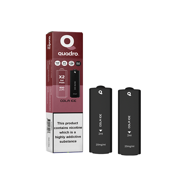 20mg Quadro 2.4k Replacement Pods - 2ml - www.justgovape.co.uk