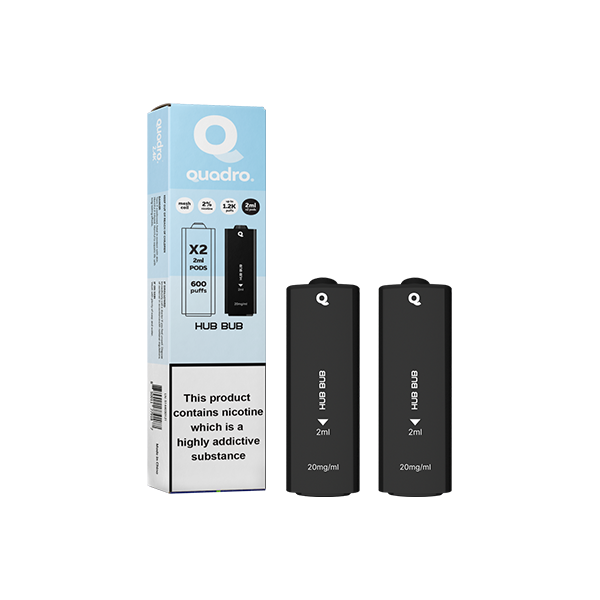 20mg Quadro 2.4k Replacement Pods - 2ml - www.justgovape.co.uk