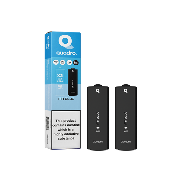 20mg Quadro 2.4k Replacement Pods - 2ml - www.justgovape.co.uk