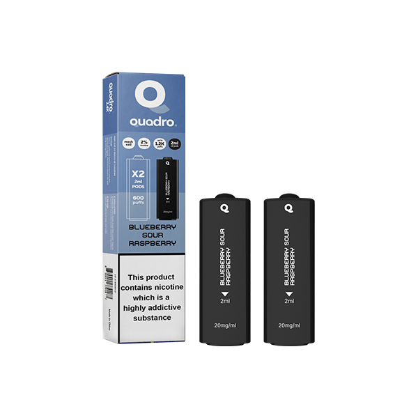 20mg Quadro 2.4k Replacement Pods - 2ml - www.justgovape.co.uk