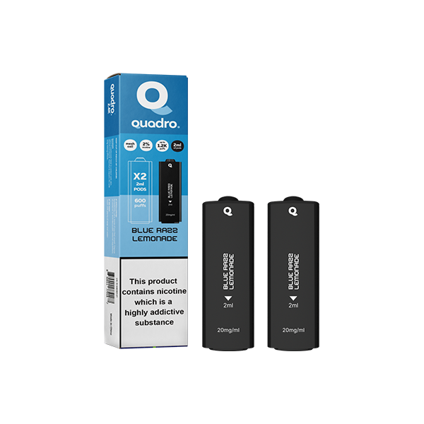 20mg Quadro 2.4k Replacement Pods - 2ml - www.justgovape.co.uk