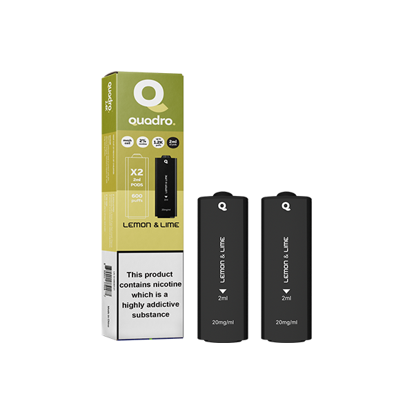 20mg Quadro 2.4k Replacement Pods - 2ml - www.justgovape.co.uk