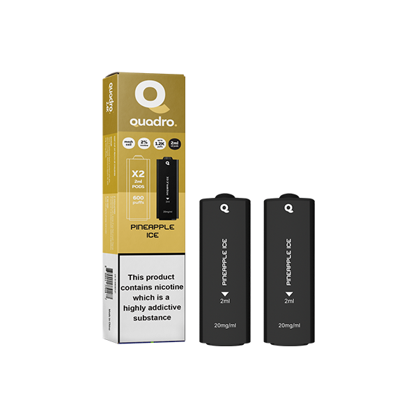 20mg Quadro 2.4k Replacement Pods - 2ml - www.justgovape.co.uk