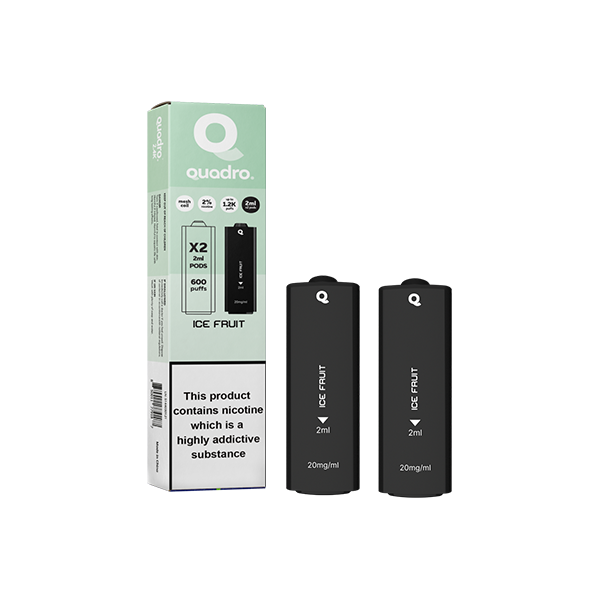 20mg Quadro 2.4k Replacement Pods - 2ml - www.justgovape.co.uk