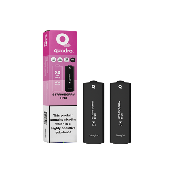 20mg Quadro 2.4k Replacement Pods - 2ml - www.justgovape.co.uk