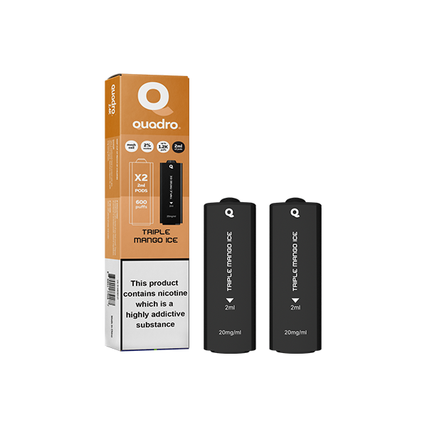 20mg Quadro 2.4k Replacement Pods - 2ml - www.justgovape.co.uk