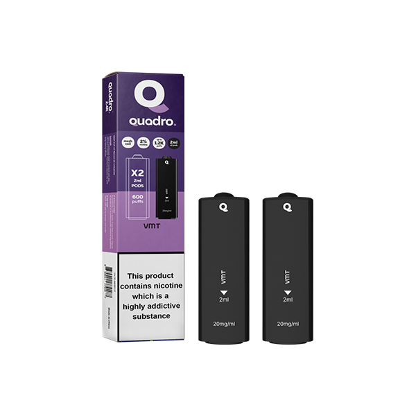 20mg Quadro 2.4k Replacement Pods - 2ml - www.justgovape.co.uk