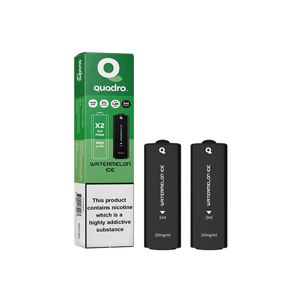 20mg Quadro 2.4k Replacement Pods - 2ml - www.justgovape.co.uk