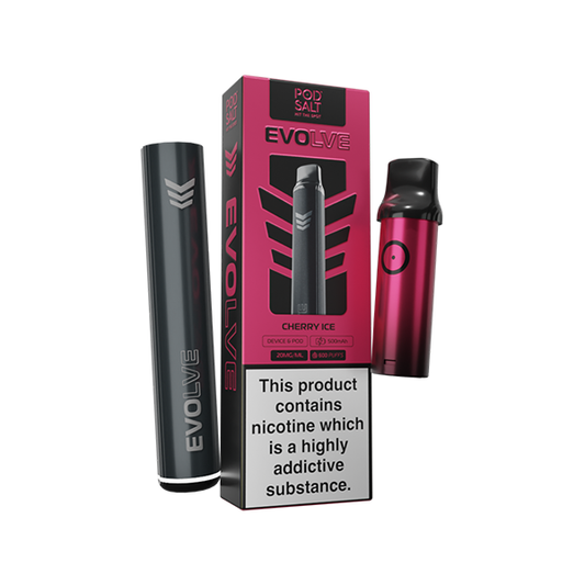 20mg Pod Salt Evolve Pen Starter Kit  600 Puff - www.justgovape.co.uk