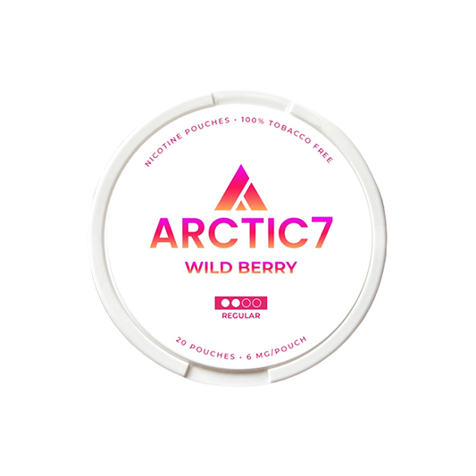 6mg Arctic7 Wild Berry Slim Nicotine Pouches - 20 Pouches - www.justgovape.co.uk