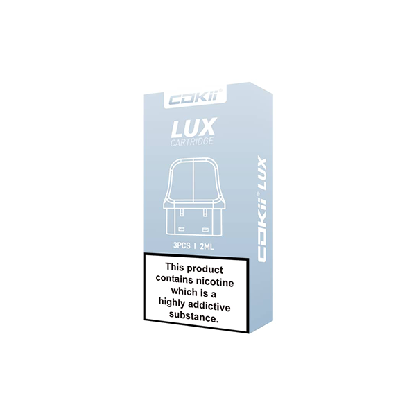 Cokii Lux Replacement Pods 3 Pack 2ml (0.6Ohm, 0.8Ohm, 1.0Ohm) - www.justgovape.co.uk