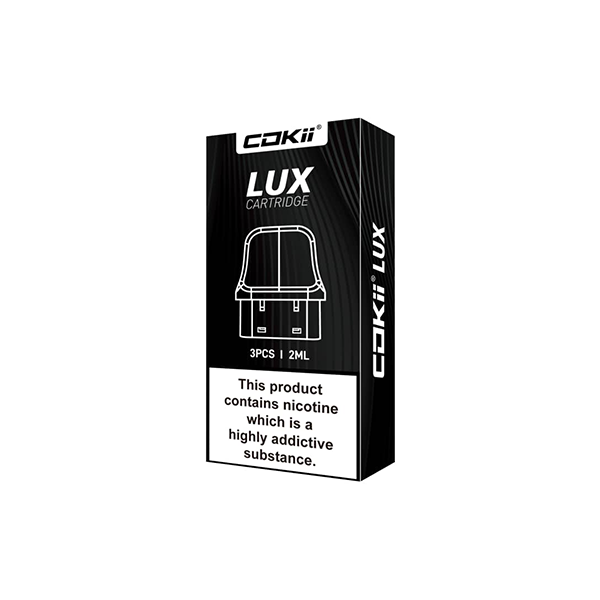 Cokii Lux Replacement Pods 3 Pack 2ml (0.6Ohm, 0.8Ohm, 1.0Ohm) - www.justgovape.co.uk