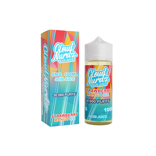 0mg Cloud Nurdz Bar Juice 100ml Shortfill (50VG/50PG) - www.justgovape.co.uk