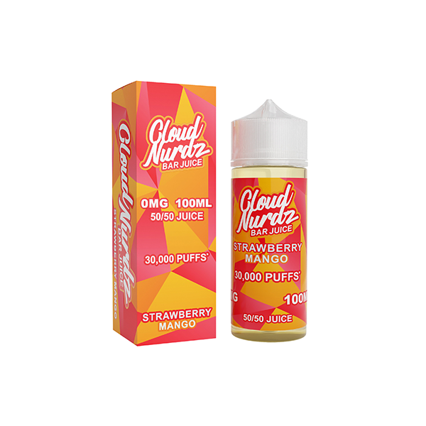 0mg Cloud Nurdz Bar Juice 100ml Shortfill (50VG/50PG) - www.justgovape.co.uk