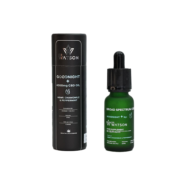 Dr Watson 4000mg Broad-Spectrum Goodnight CBD Oil 20ml - www.justgovape.co.uk