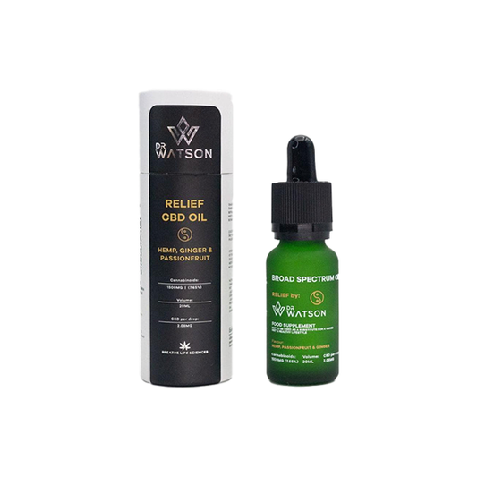 Dr Watson 1500mg Broad-Spectrum Relief CBD Oil 20ml - www.justgovape.co.uk