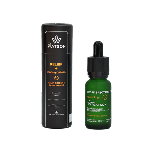 Dr Watson 3000mg Broad-Spectrum Relief CBD Oil 20ml - www.justgovape.co.uk