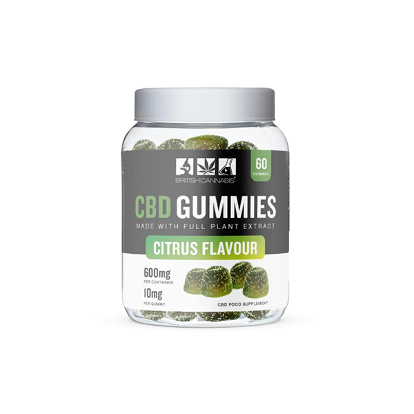 CBD by British Cannabis 600mg CBD Gummies Citrus - 60 Pieces - www.justgovape.co.uk