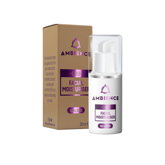 Ambience CBD Infused 50mg CBD Facial Moisturiser 30ml (Buy 1 Get 2 Free) - www.justgovape.co.uk