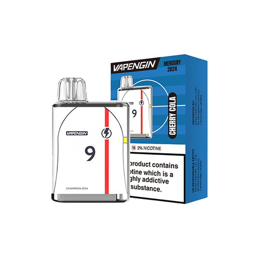 20mg Vapengin Mercury Euro 2024 Edition Disposable Vape Device 600 Puffs - www.justgovape.co.uk