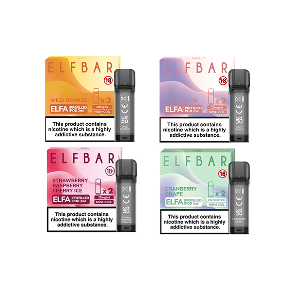 EXPIRED:: ELF Bar ELFA 20mg Replacement Prefilled Pods - 2ml - www.justgovape.co.uk