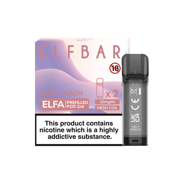 EXPIRED:: ELF Bar ELFA 20mg Replacement Prefilled Pods - 2ml - www.justgovape.co.uk