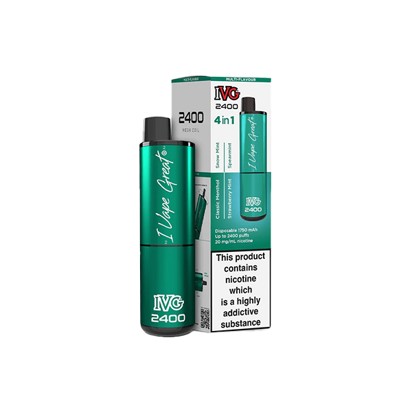 20mg I VG 2400 Disposable Vapes 2400 Puffs - 4 in 1 Multi-Edition - www.justgovape.co.uk