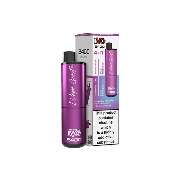 20mg I VG 2400 Disposable Vapes 2400 Puffs - 4 in 1 Multi-Edition - www.justgovape.co.uk