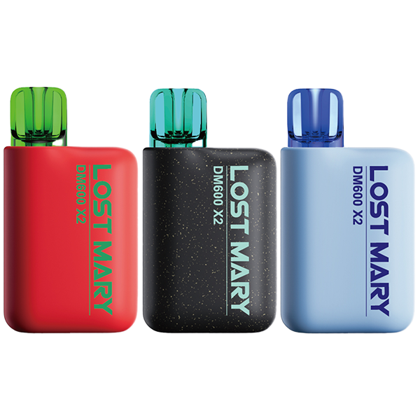 20mg Lost Mary DM600 X2 Disposable Pod Kit 1200 Puffs - Twin Pack - www.justgovape.co.uk