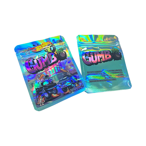 Mylar Gumbo Printed Zip Bag 3.5g Large - www.justgovape.co.uk