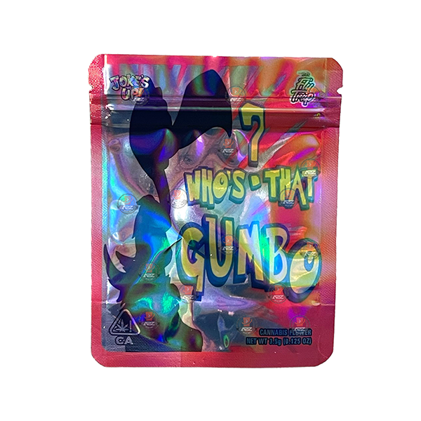 Mylar Gumbo Printed Zip Bag 3.5g Large - www.justgovape.co.uk