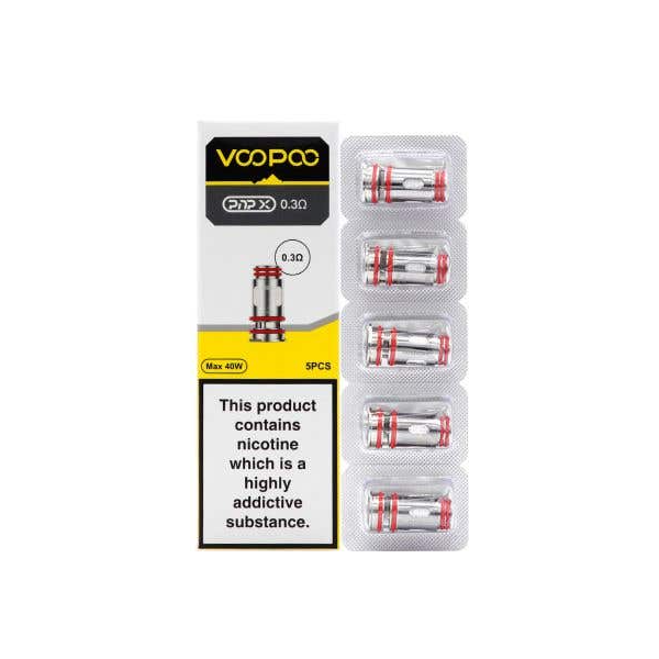 VooPoo PnP X Replacement Coils (0.15Ohm/0.2Ohm/0.3Ohm/0.6Ohm) - www.justgovape.co.uk