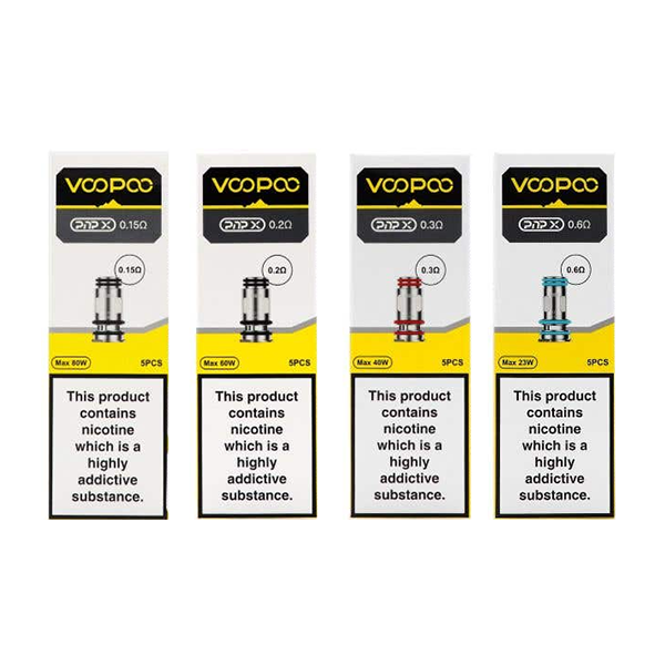 VooPoo PnP X Replacement Coils (0.15Ohm/0.2Ohm/0.3Ohm/0.6Ohm) - www.justgovape.co.uk