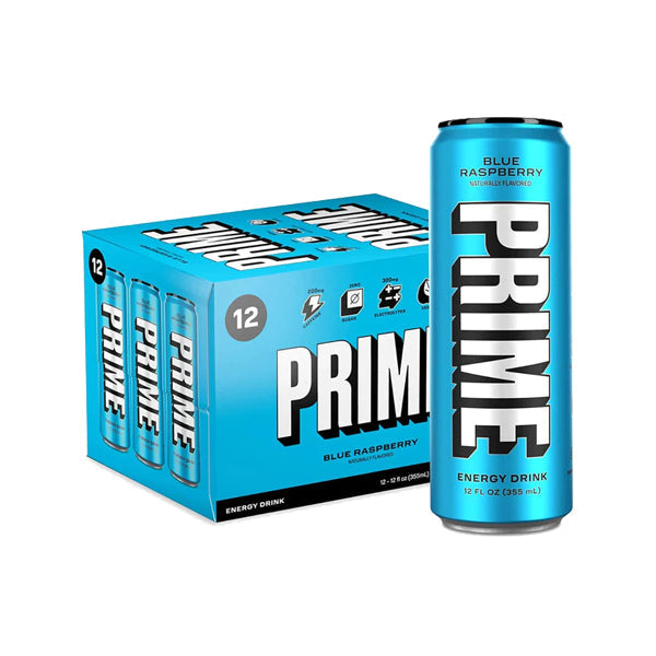 PRIME Energy USA Blue Raspberry Drink Can 355ml - www.justgovape.co.uk