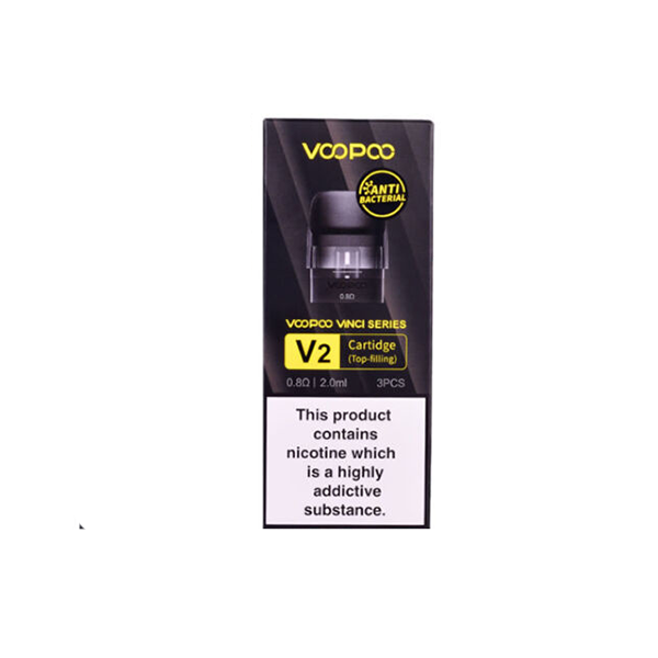 VooPoo Vinci V2 Replacement Cartridge Pods 0.8Ω/1.2Ω - 3Pcs - www.justgovape.co.uk