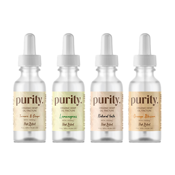 Purity 1500mg Full-Spectrum High Potency CBD Hemp Oil 30ml - www.justgovape.co.uk